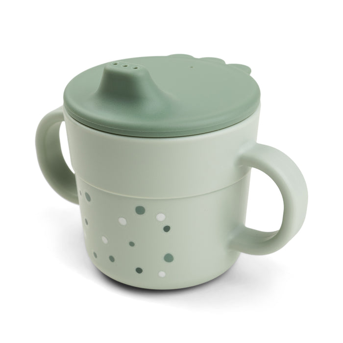 Done by Deer чашка з носиком Foodie Happy Dots, зелений – інтернет-магазин Done by Deer
