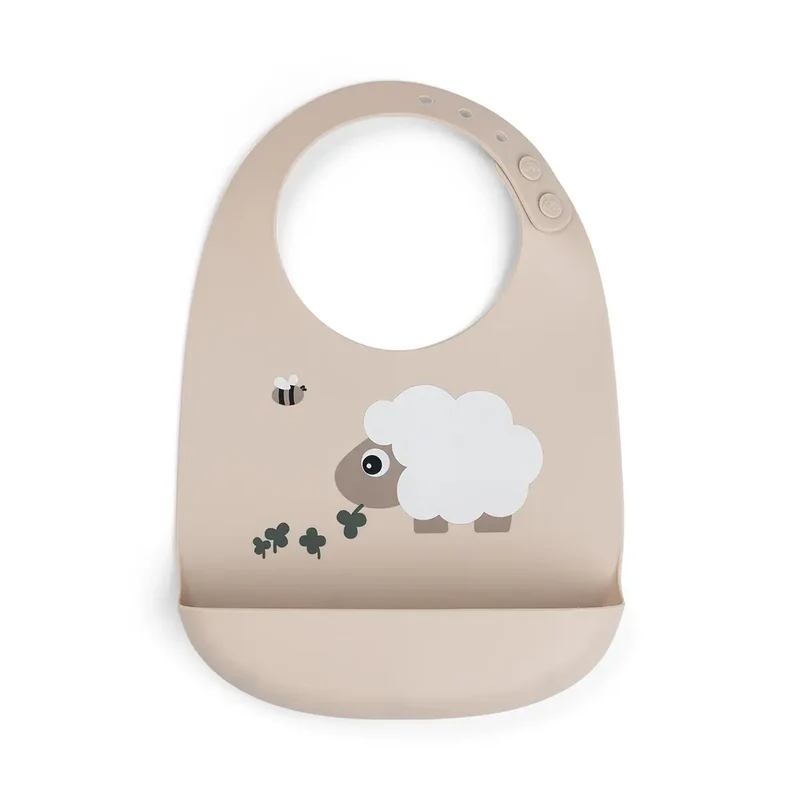 Силіконовий нагрудник Sheepy, пісочний – інтернет-магазин Done by Deer