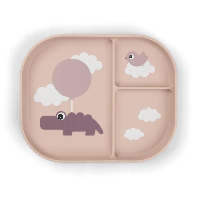 Done by Deer секційна тарілка Foodie Happy Clouds, пудровий – інтернет-магазин Done by Deer