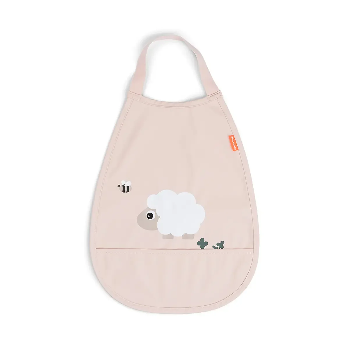Нагрудник Pull-over Tiny Farm, пудровий – інтернет-магазин Done by Deer