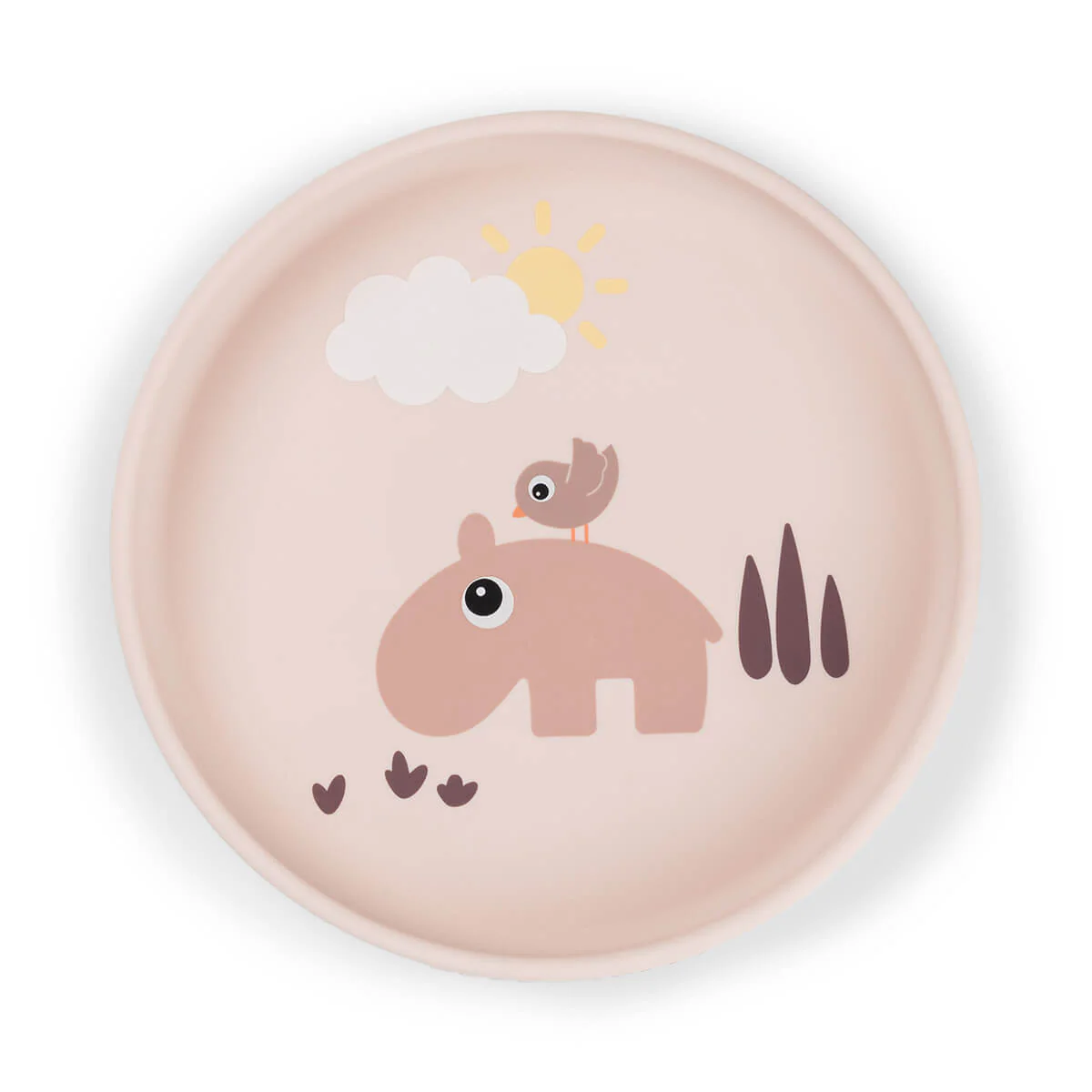 Силіконова тарілка Stick&Stay Playground, пудровий – інтернет-магазин Done by Deer