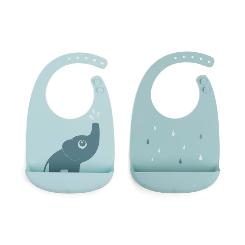 Силіконові нагрудники Done by Deer Tiny Farm, 2 шт., блакитні – інтернет-магазин Done by Deer