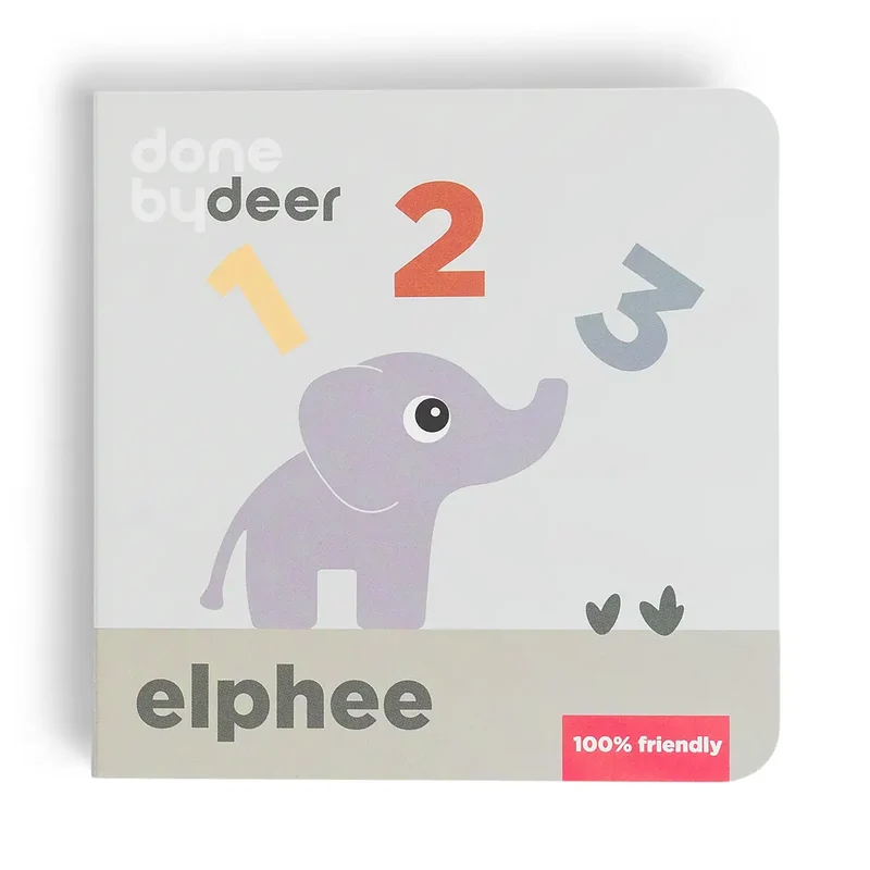 Картонна книжка «Рахуємо з Elphee» Done by Deer, мікс кольорів – інтернет-магазин Done by Deer